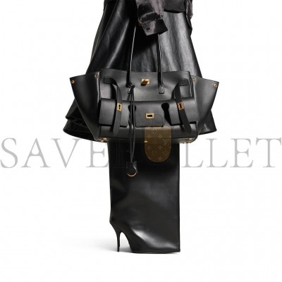 BALENCIAGA WOMEN'S BEL AIR MEDIUM CARRY ALL BAG IN BLACK (36.5*28.9*16cm)